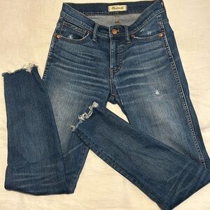 Madewell jeans, size 25, 9 inch high-rise skinny